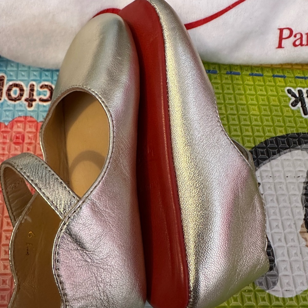 Girl's Love Chick Metallic Leather Ballerina Shoes, Baby - Picture 5 of 13